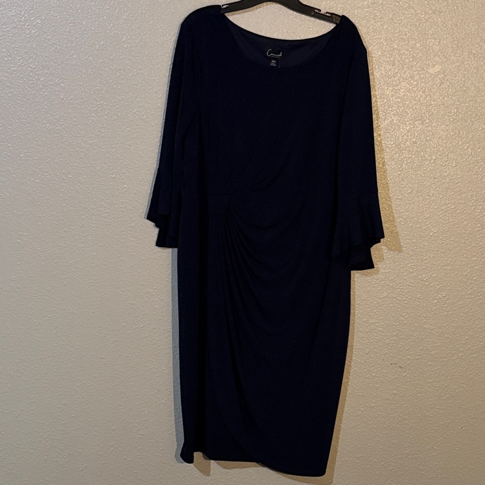 Connected Apparel Navy 3/4 Sleeve Dress